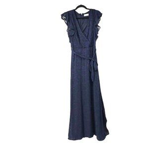 Altar’d state Navy Blue Wrap Maxi Dress